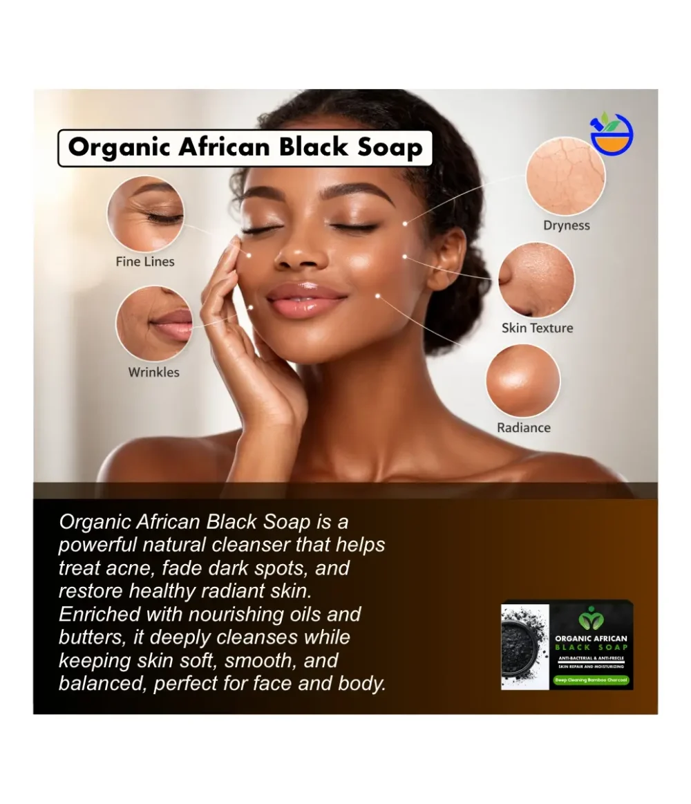 Powerful African Black Soap - Natural Organic Skin Cleanser