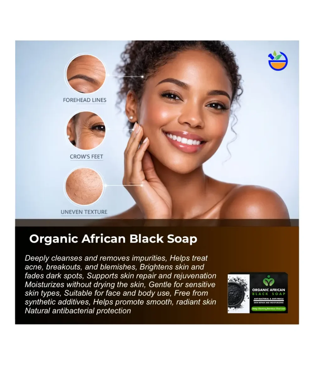 Powerful African Black Soap - Natural Organic Skin Cleanser