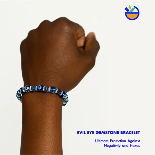 Evil Eye Gemstone Bracelet, Ultimate Protection Against Negativity and Hexes