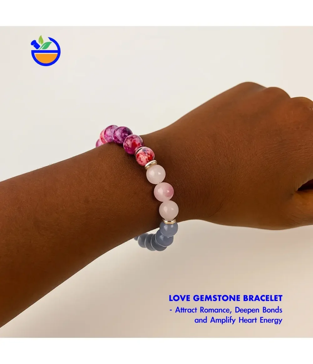 Love Gemstone Bracelet, Attract Romance, Deepen Bonds and Amplify Heart Energy