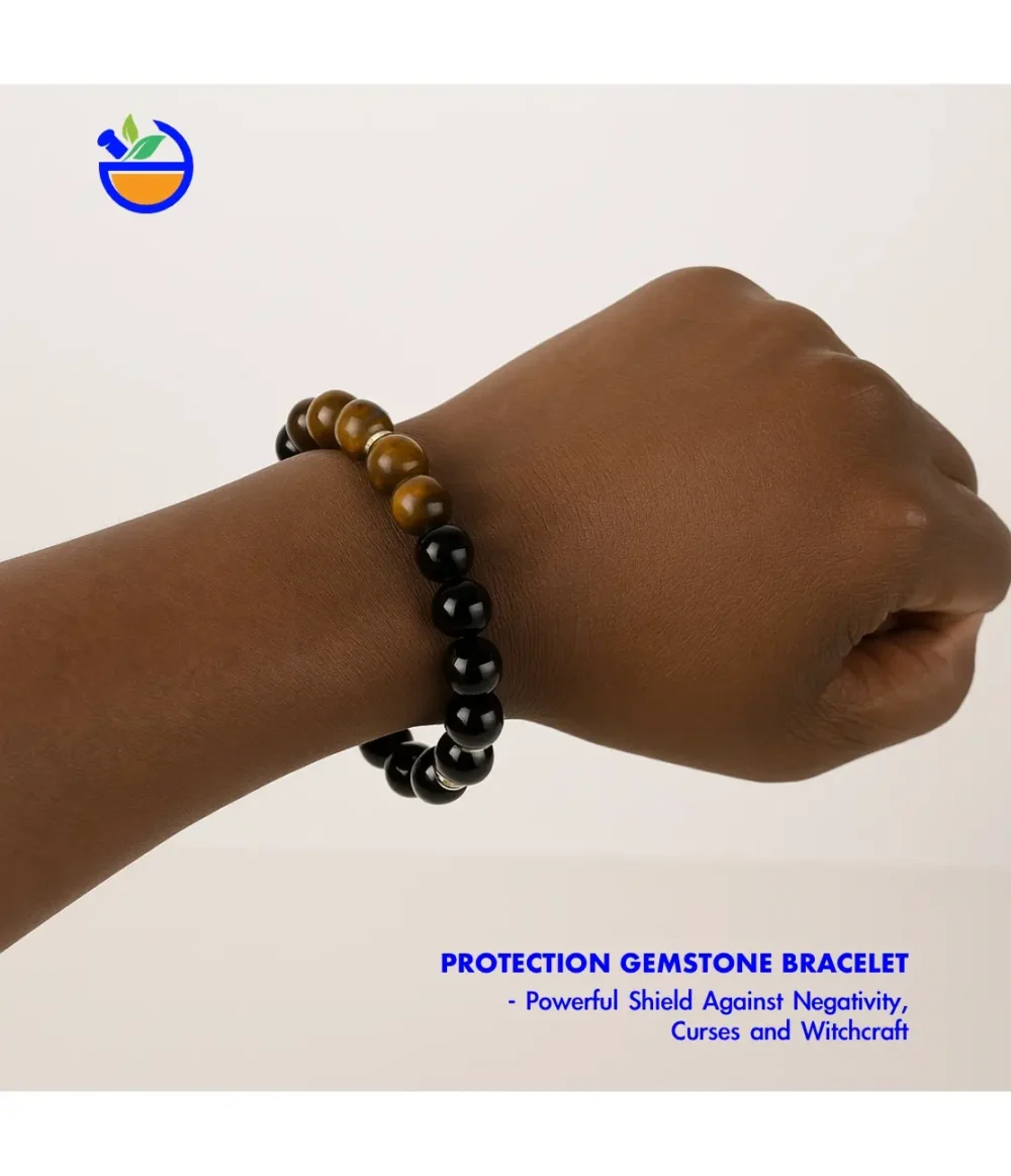 Protection Gemstone Bracelet, Powerful Shield Against Negativity, Curses and Witchcraft