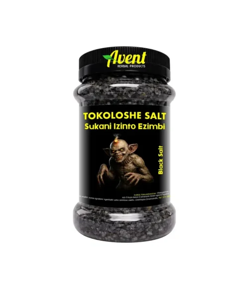 Tokoloshe Salt Black, Sukani Izinto Ezimbi - Drive away bad luck, Protects you from unwanted situations