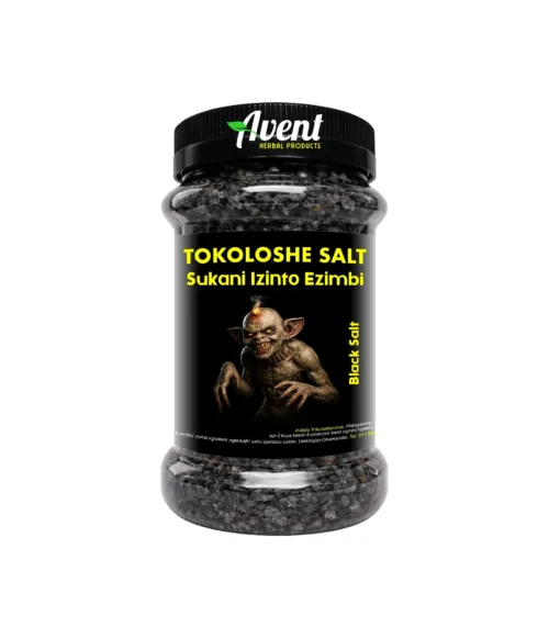 Tokoloshe Salt Black, Sukani Izinto Ezimbi - Drive away bad luck, Protects you from unwanted situations.