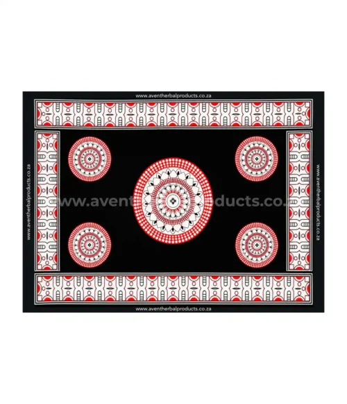 Beehive Black Khanga – Traditional African Polyester Wrap Cloth