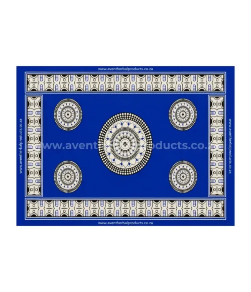Beehive Blue Khanga – Traditional African Polyester Wrap Cloth