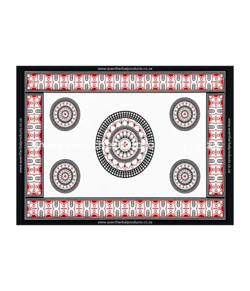 Beehive White Khanga – Traditional African Polyester Wrap Cloth