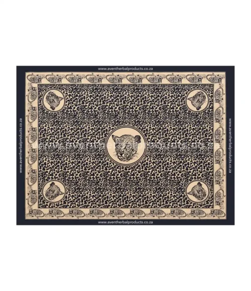 Leopard Spot Light Brown Khanga – Traditional African Polyester Wrap