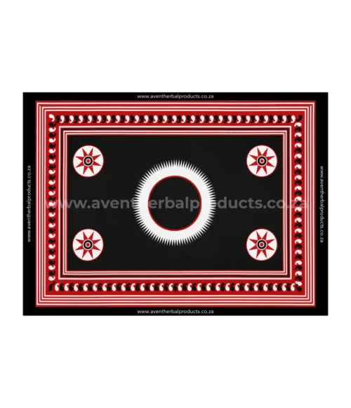 Sun Black-Red Khanga – Traditional African Polyester Wrap