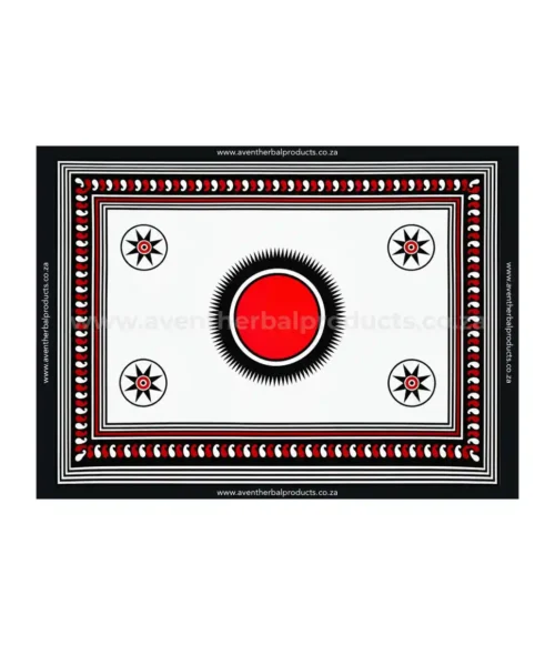Sun White-Black Khanga – Traditional African Polyester Wrap
