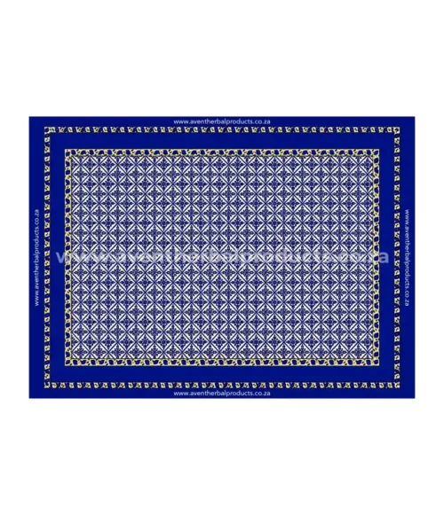 Njeti Blue Khanga – Traditional African Polyester Wrap Cloth