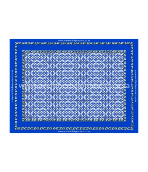 Njeti Light Blue Khanga – Traditional African Polyester Wrap Cloth