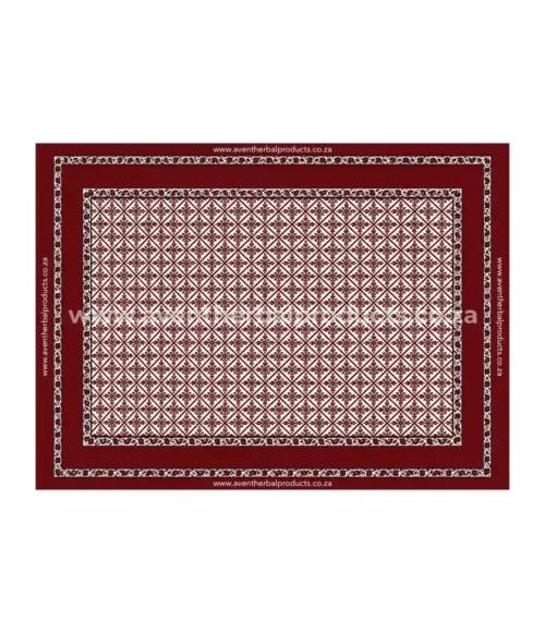 Njeti Maroon Khanga – Traditional African Polyester Wrap Cloth