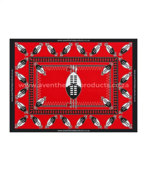Shield Red Khanga Shield Red Khanga - Traditional Polyester African Wrap Cloth