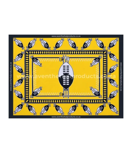 Shield Yellow Khanga Shield Yellow Khanga – Traditional Polyester African Wrap Cloth