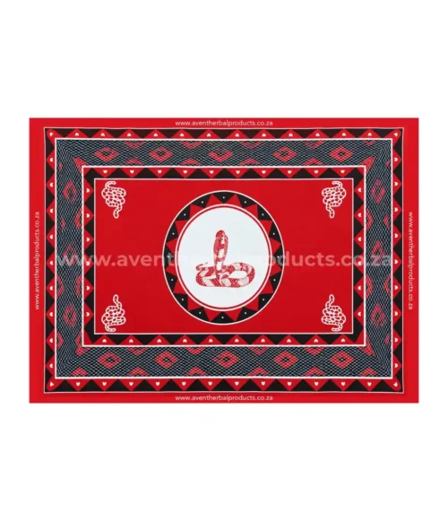 Snake Red Khanga – Traditional African Polyester Wrap Cloth